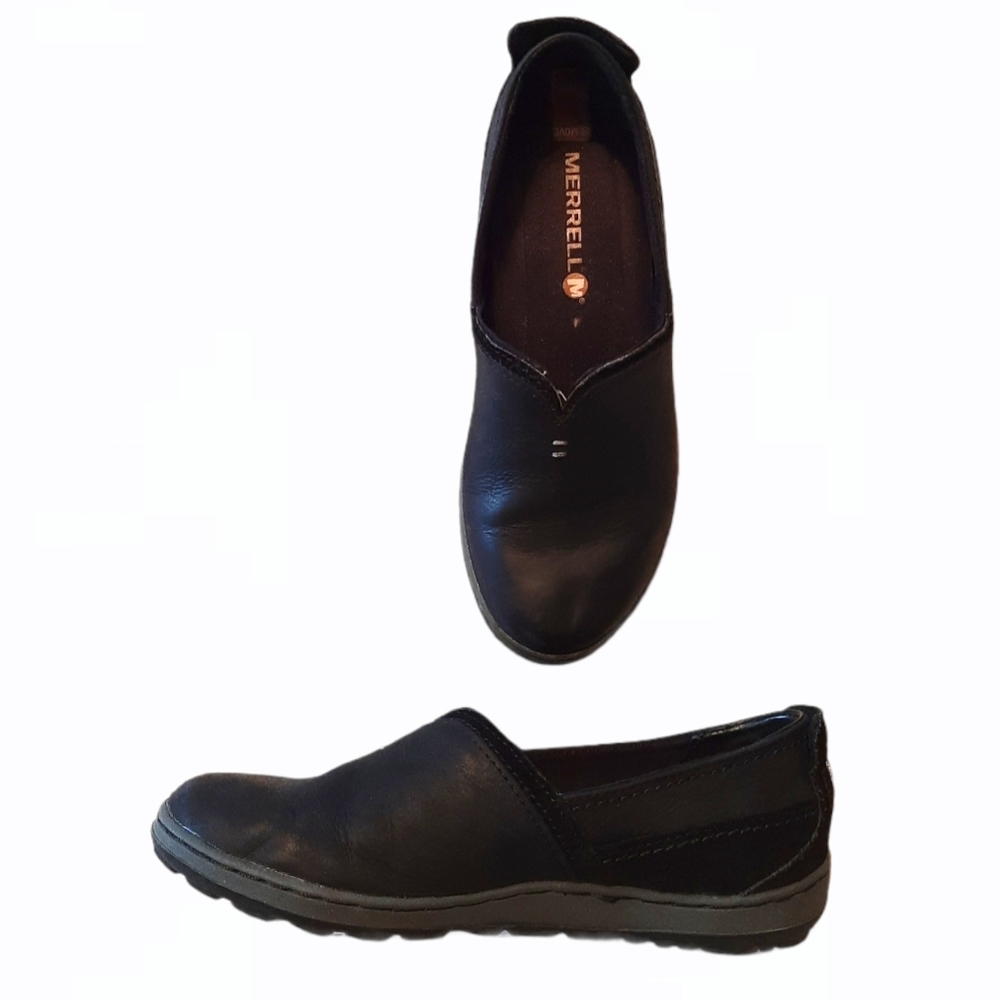 MERRELL PERFORMANCE MOVE LEATHER LOAFERS 5.5